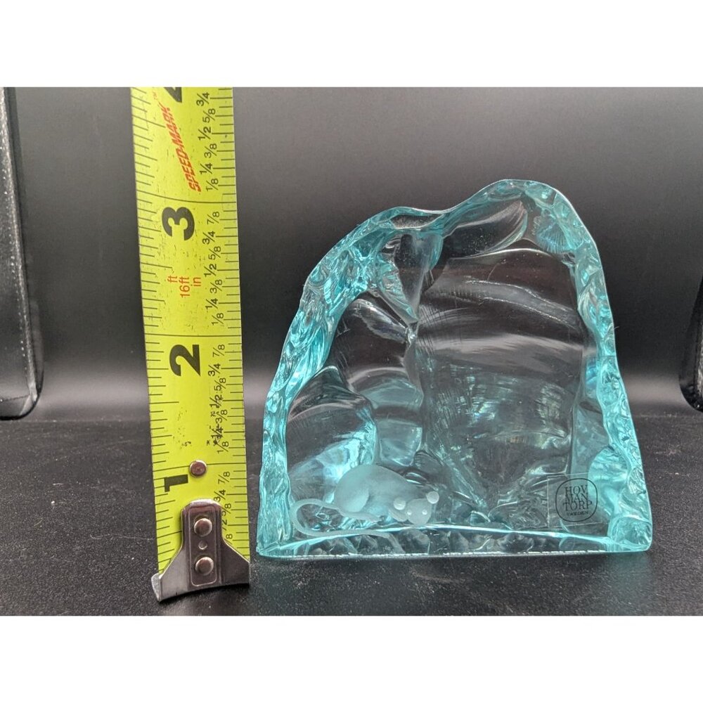 Vtg Hovmantrop Signed R. Strand Bornesson Iceberg Glacier Block Etched Mouse Scu - Picture 4 of 16